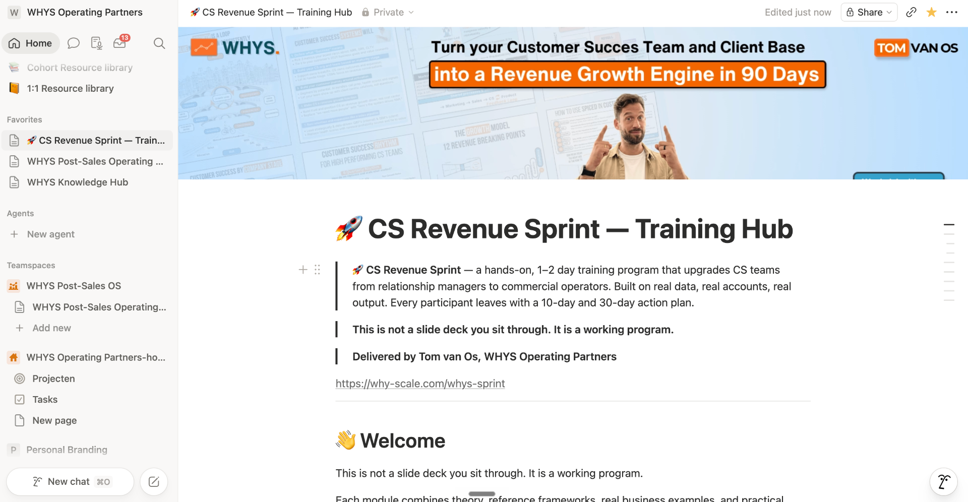 CS Revenue Sprint Training Hub